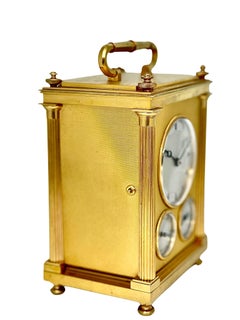 English Grande-Sonnerie Striking Calendrical Carriage Clock