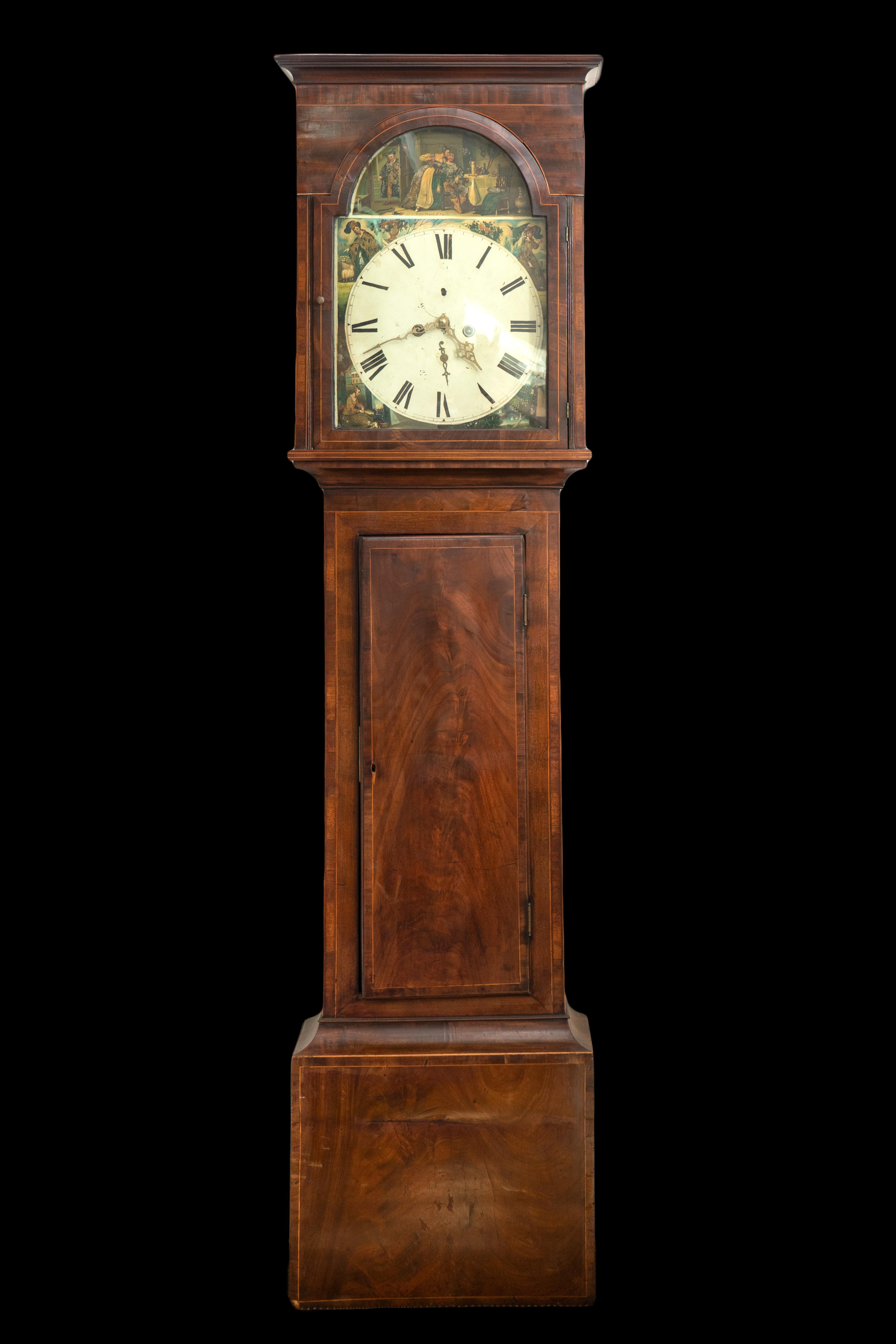 Wood Scottish Grandfather Clock For Sale