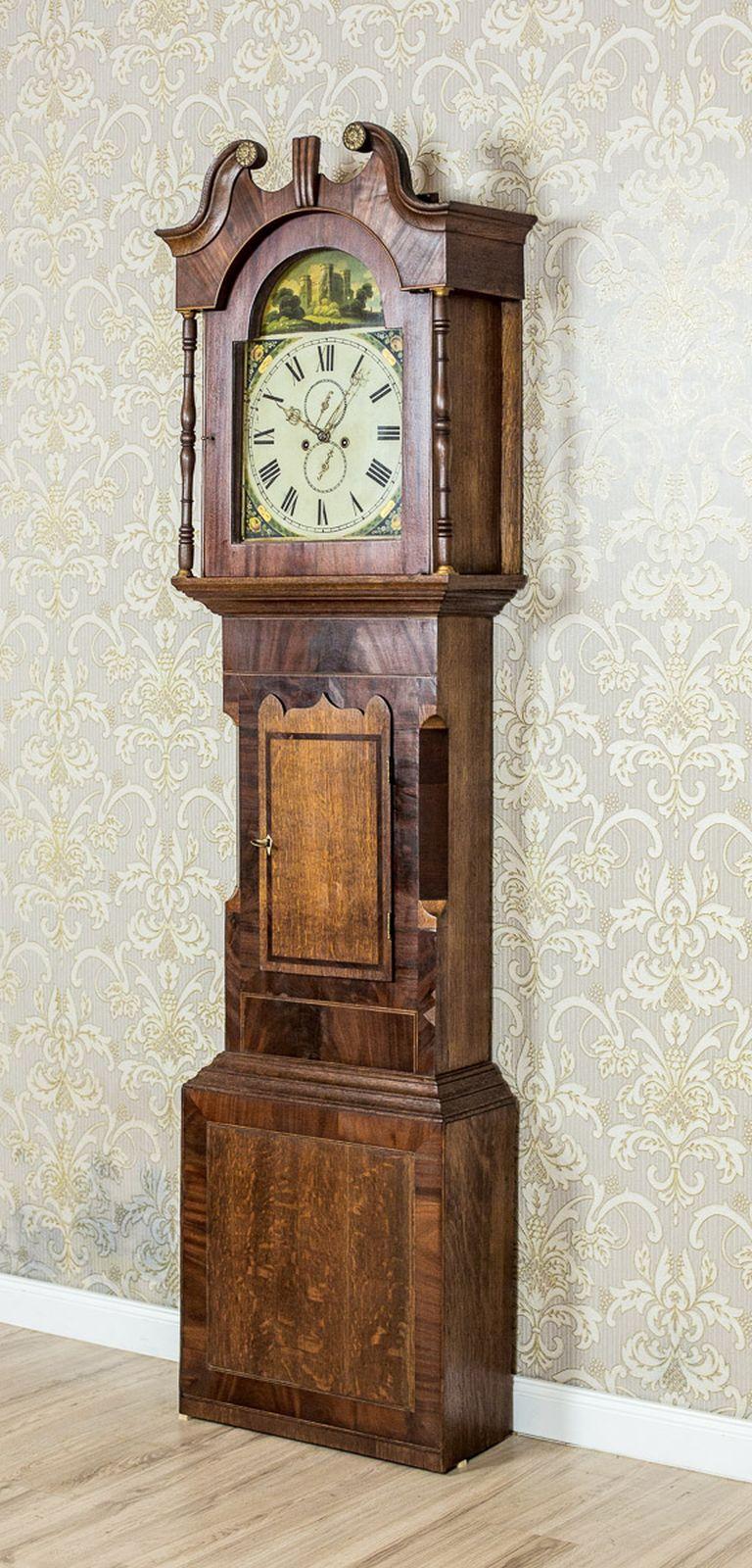 English Grandfather Clock in an Oak Case, circa 1820 at 1stDibs oak