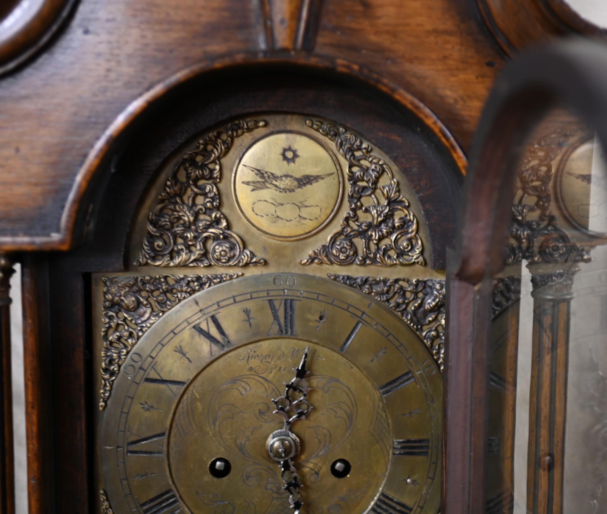 English Grandmother Clock Richard Wells Truro For Sale 2
