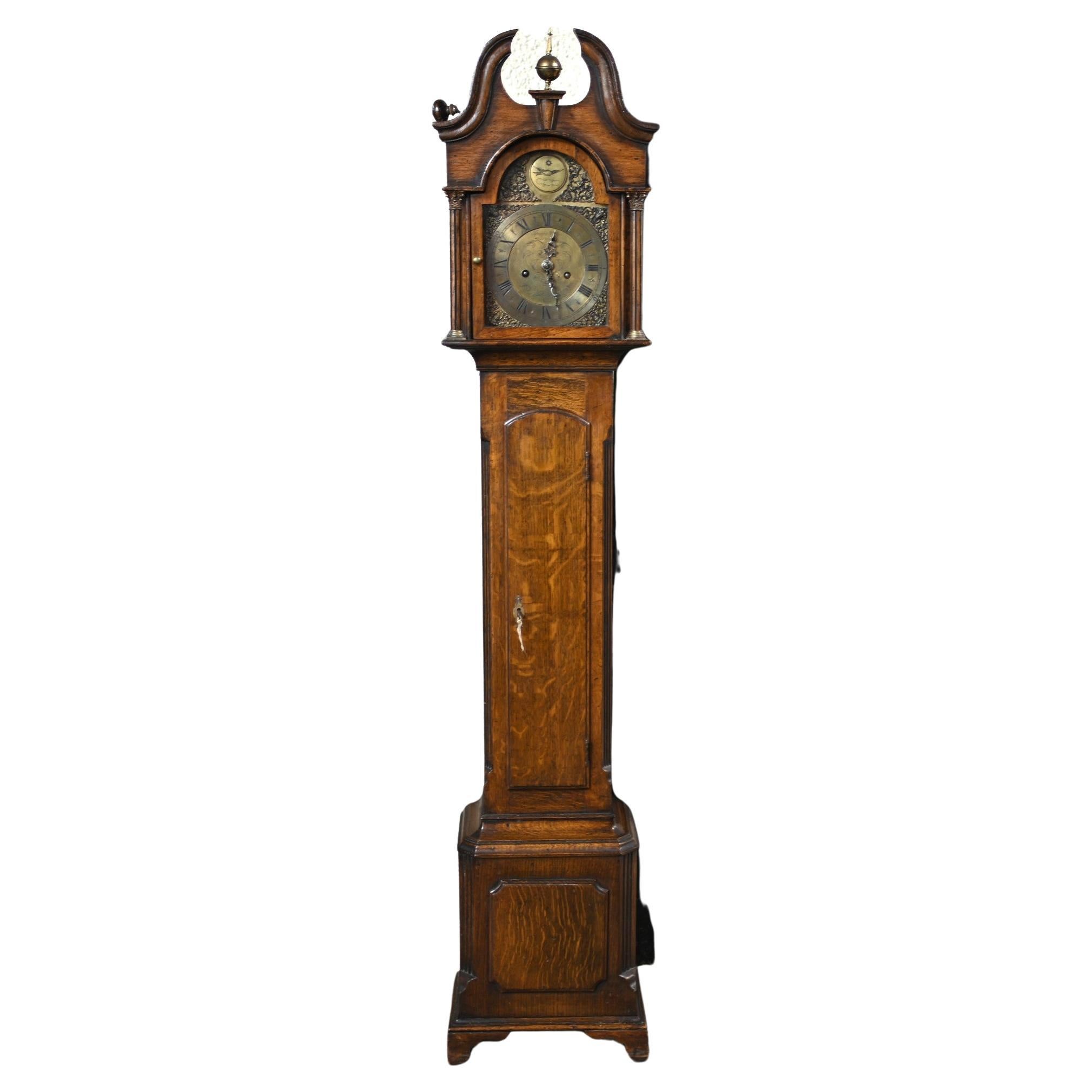 English Grandmother Clock Richard Wells Truro For Sale