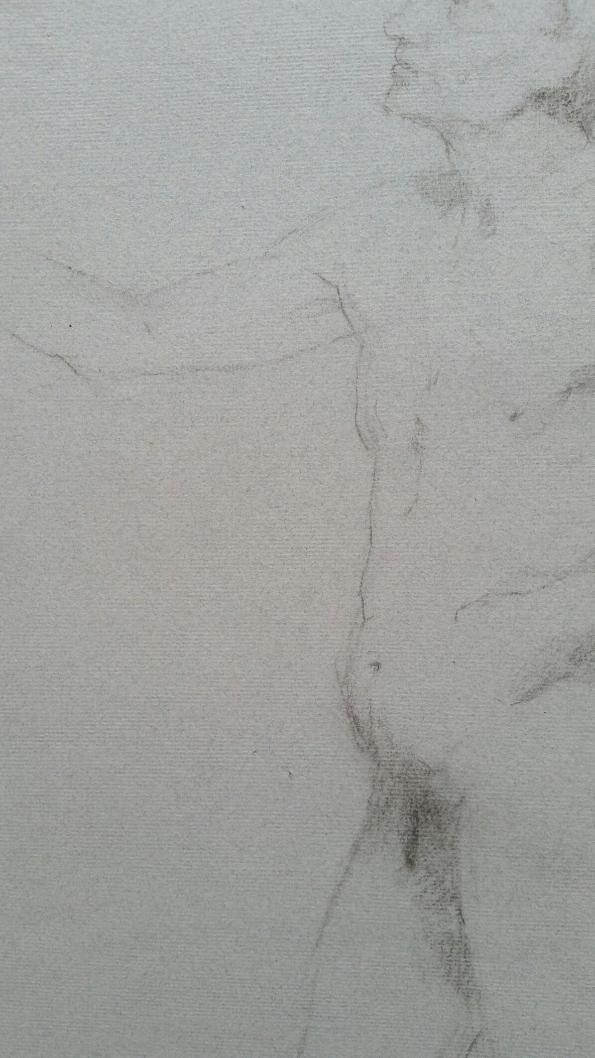 19th Century English Graphite Portrait Sketch of Male Nude, in Profile For Sale