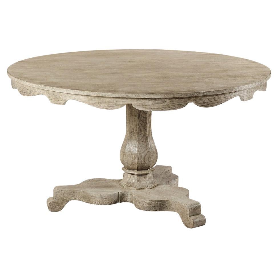 English Grayed Oak Breakfast Table