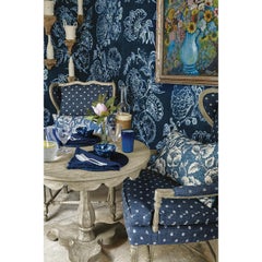 English Grayed Oak Round End Table