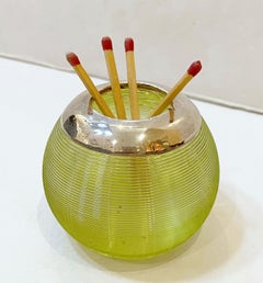 English Green Match Striker with Sterling Silver Rim