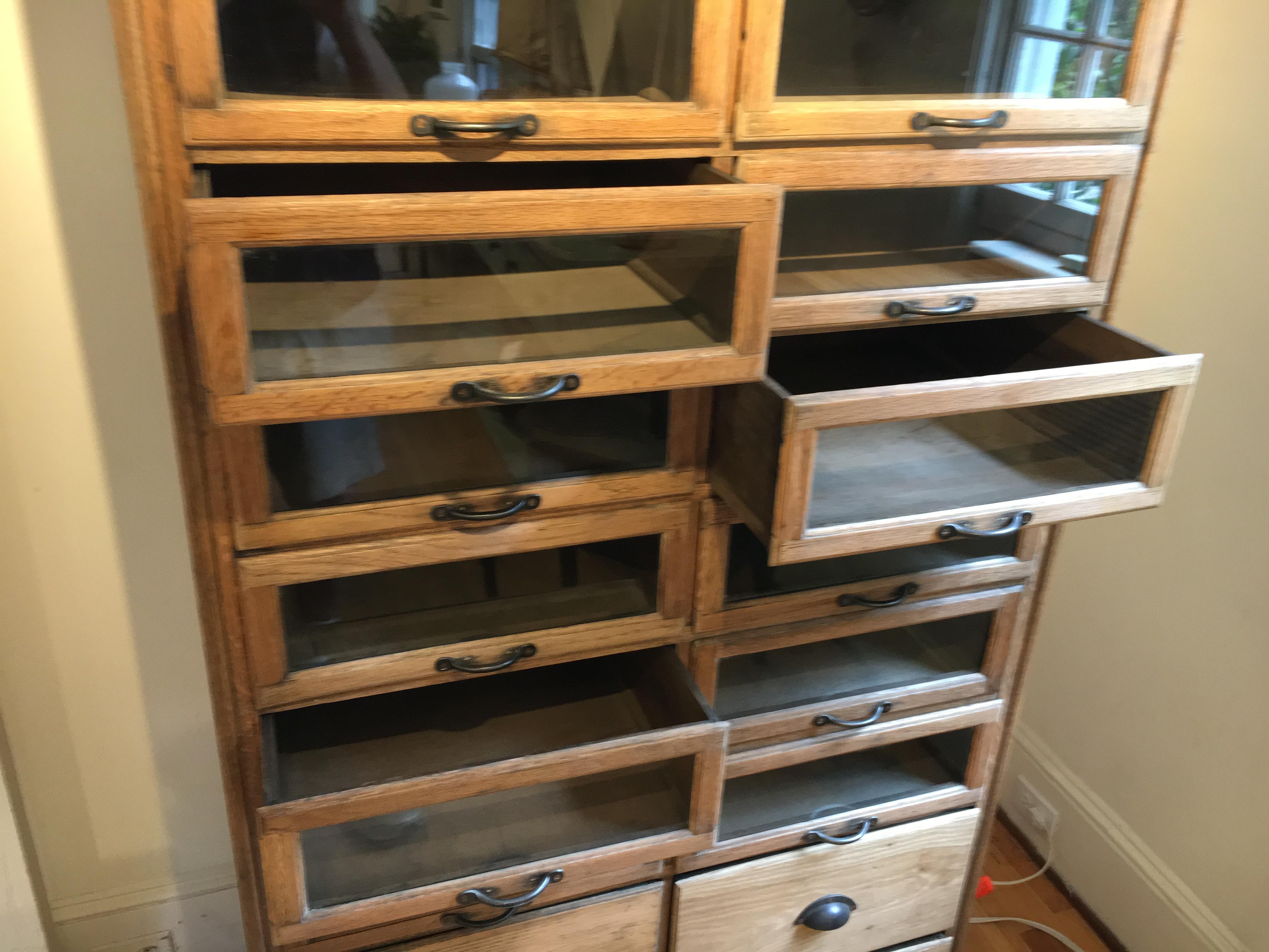 English Haberdasher's Cabinet In Excellent Condition In Sheffield, MA
