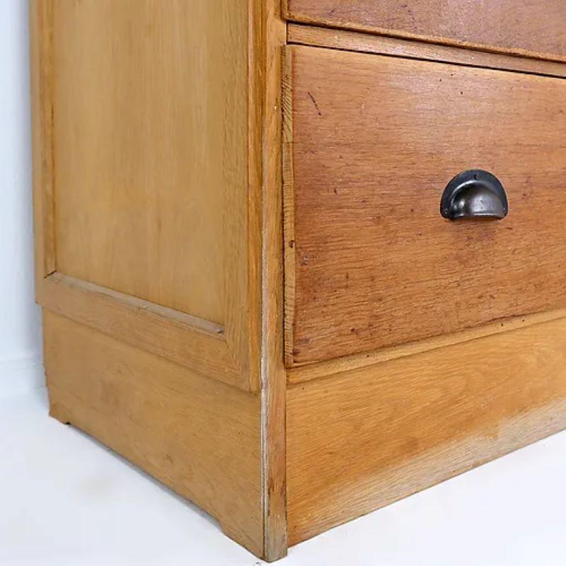 English Haberdashery Shop Cabinet with Glass Fronted Drawers, 1930s 2