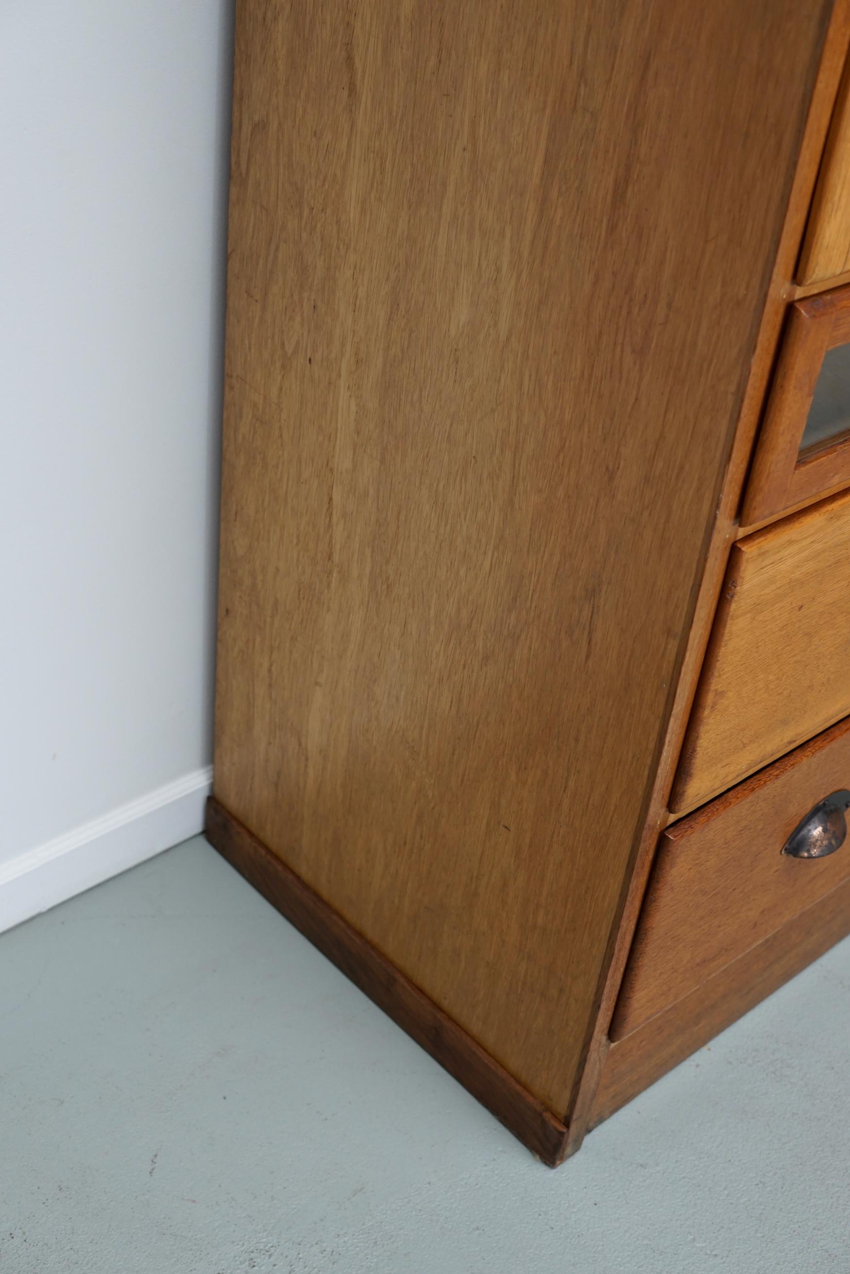 English Haberdashery Shop Cabinet with Glass Fronted Drawers, Circa 1930s 8