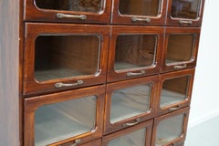 English Haberdashery Shop Cabinet with Glass Fronted Drawers, Circa 1930s