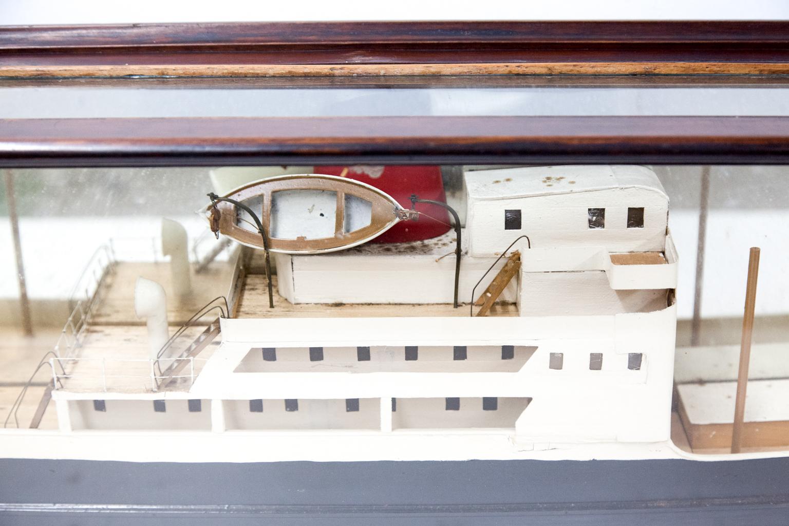 Hand-Painted English Half Hull Ship Model