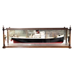 Antique English Half Hull Ship Model