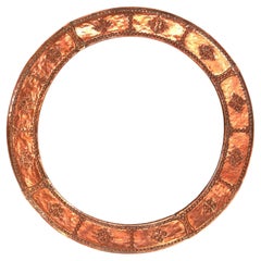 English Hammered Copper Round Mirror English Hammered Copper Round Mirror