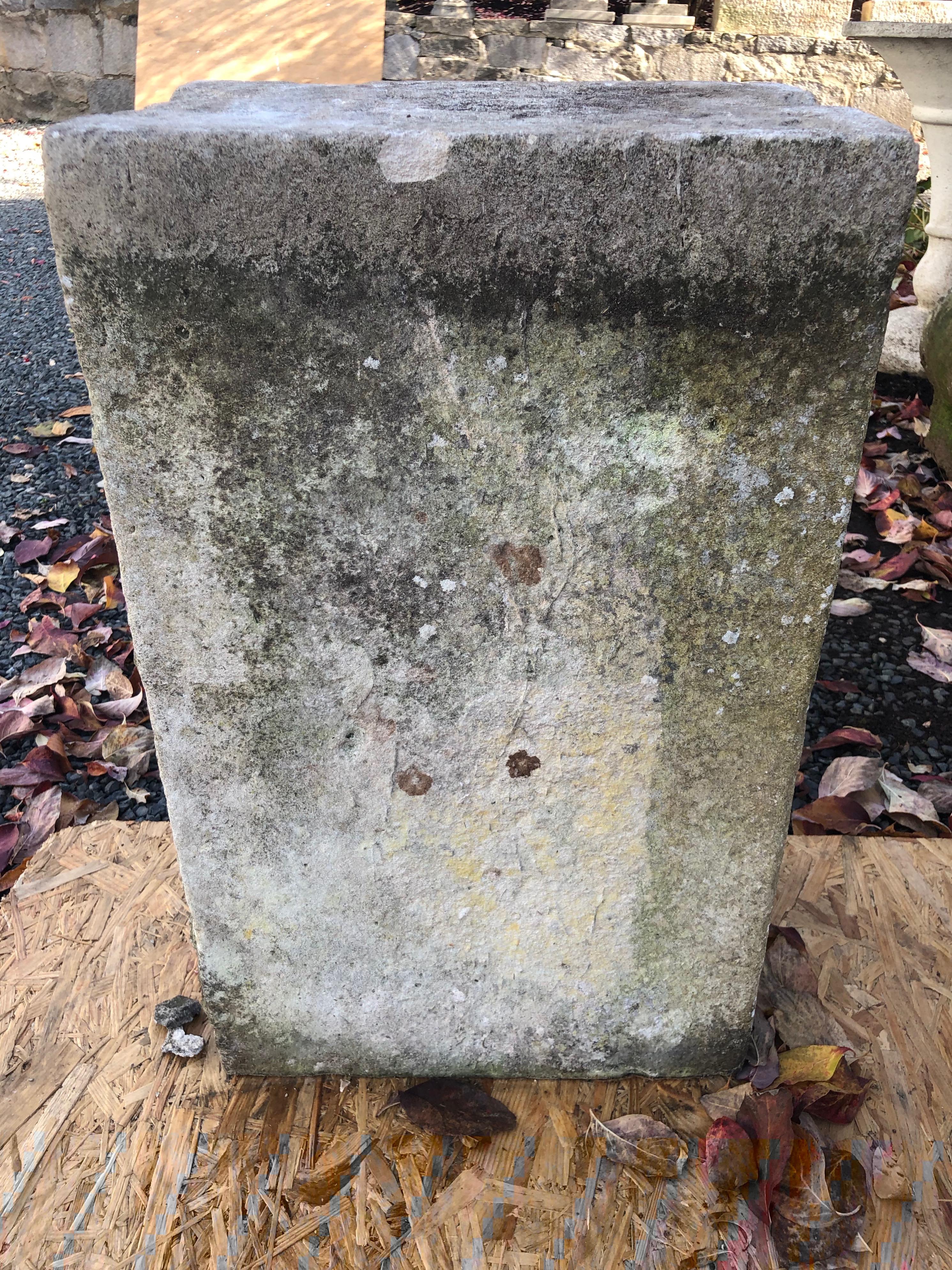 Regency English Hand Carved 19th Century Bathstone Pedestal