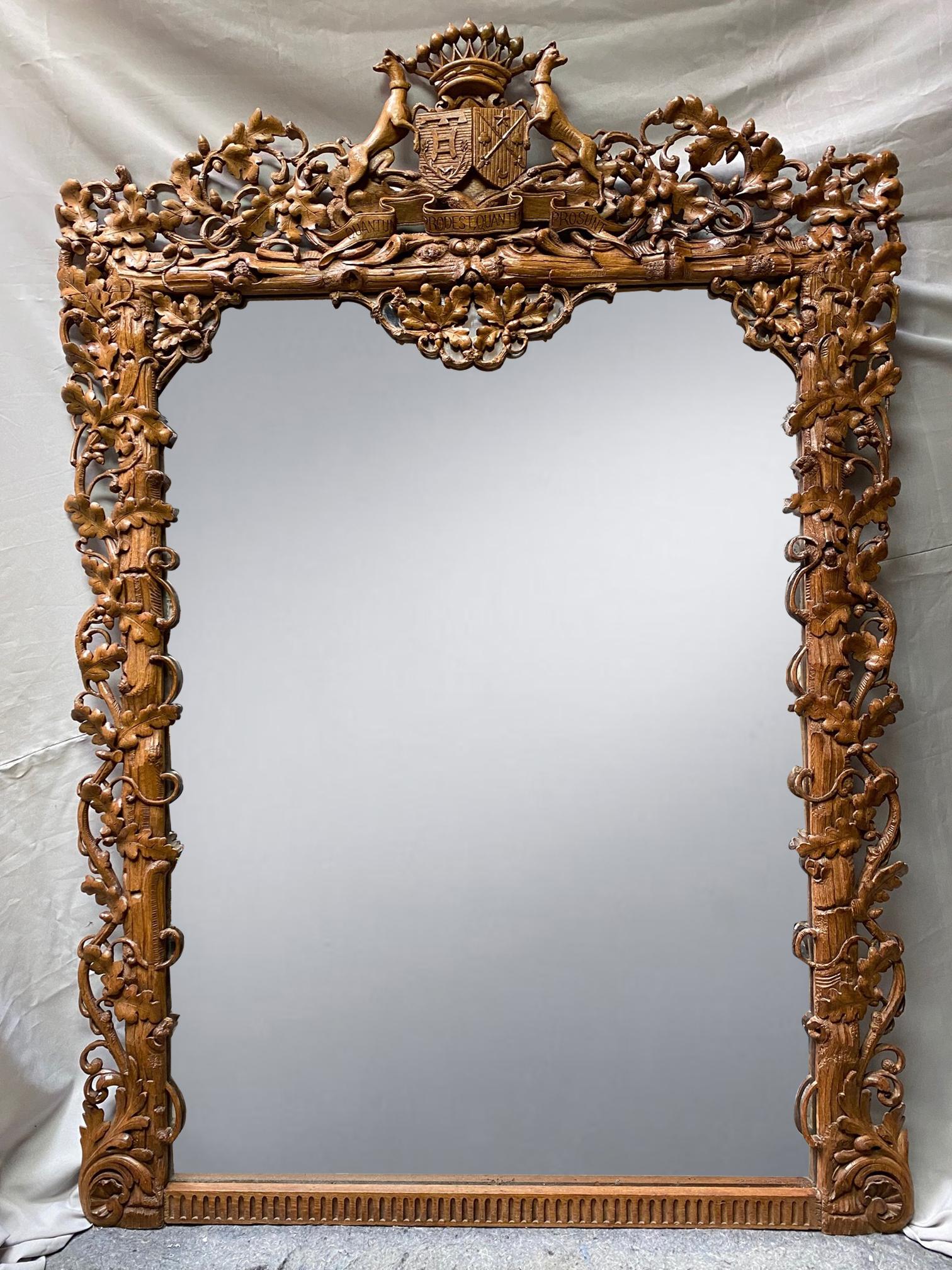 oak carved mirror