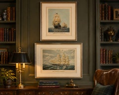 English Hand-Colored Maritime Engravings - HMS Victory & the Clipper Ship Cosmos