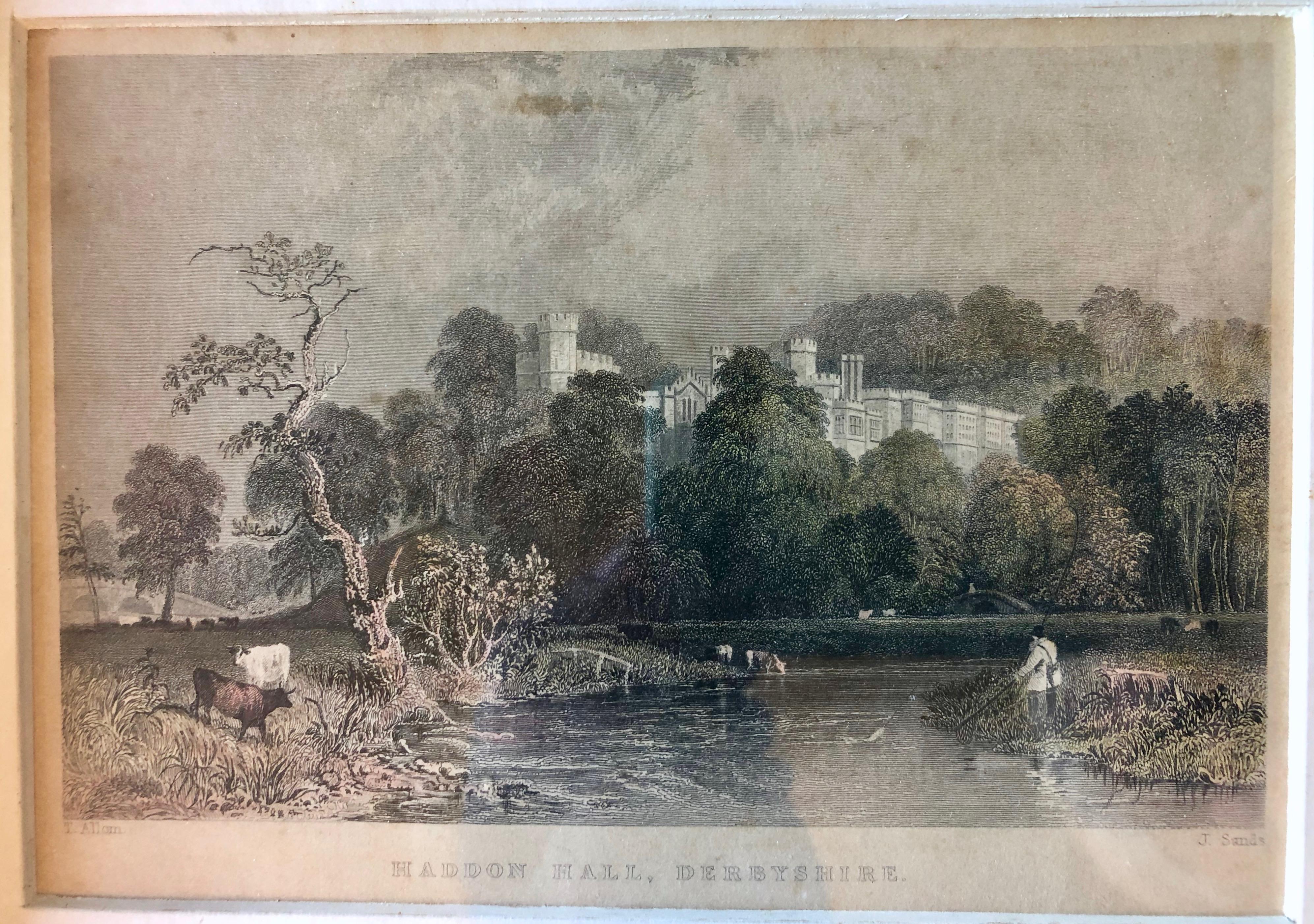 Victorian English Hand Colored Steel Engraving, by Thomas Allom, a Pastoral Scene, 1850s For Sale
