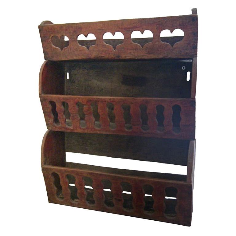 Carved English Hanging Shelf For Sale at 1stDibs