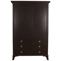 Antique English Hanging Wardrobe