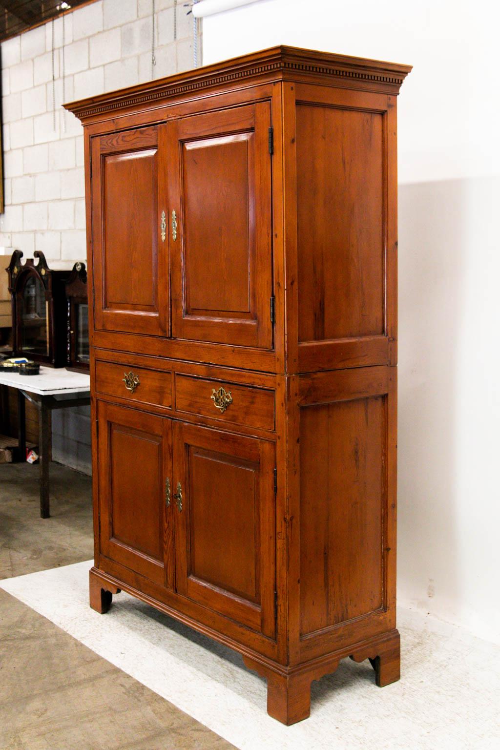 English Heart Pine Cupboard For Sale 6