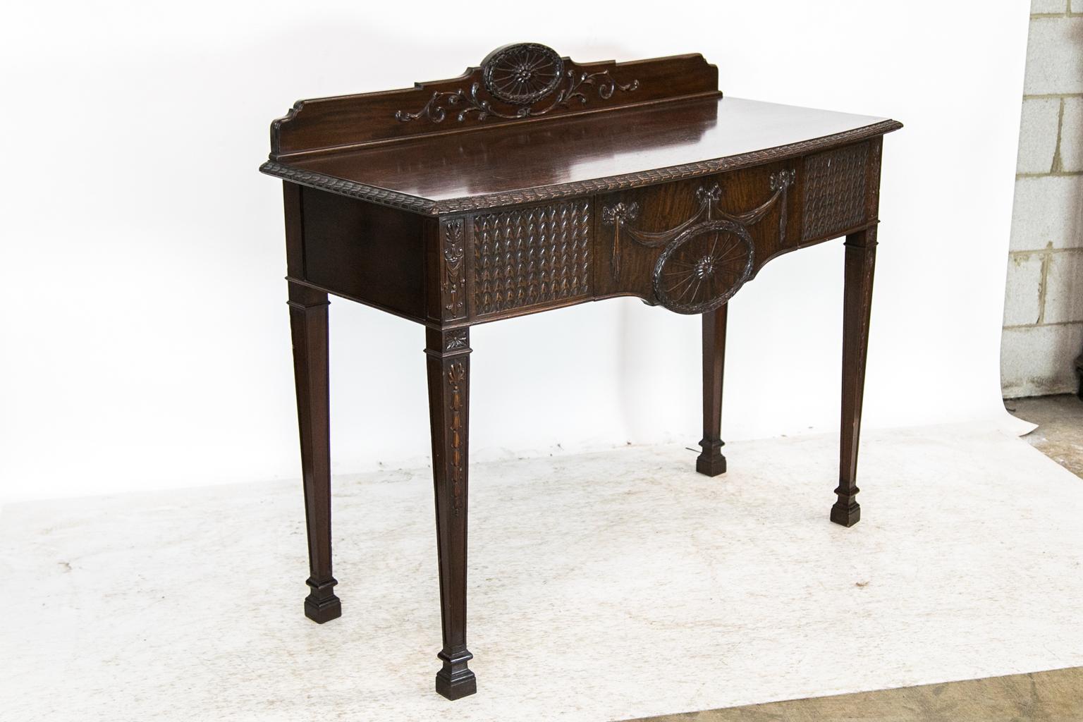 English Hepplewhite Console Mahogany Table For Sale 5