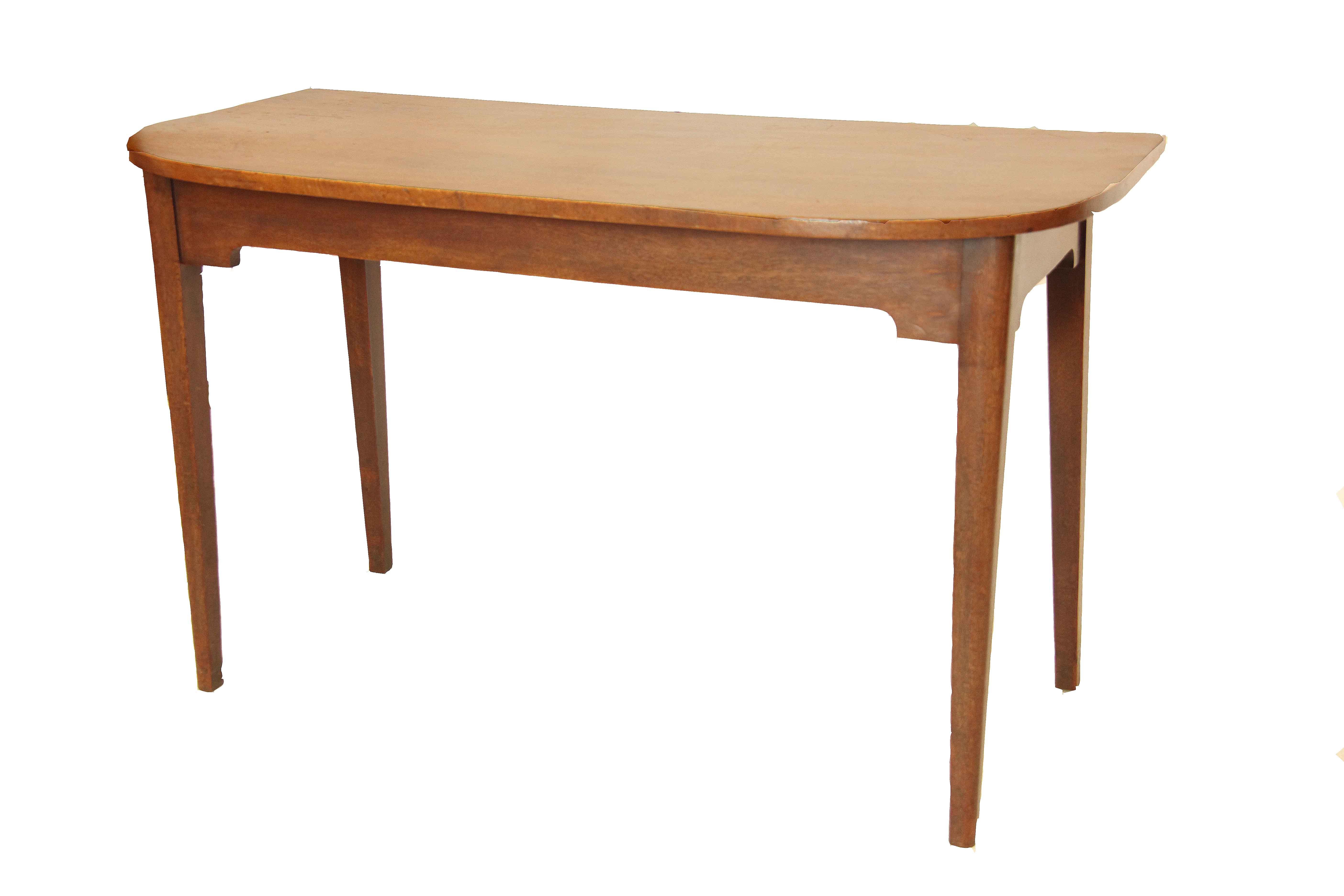 Mahogany English Hepplewhite Demi-Lune Table For Sale
