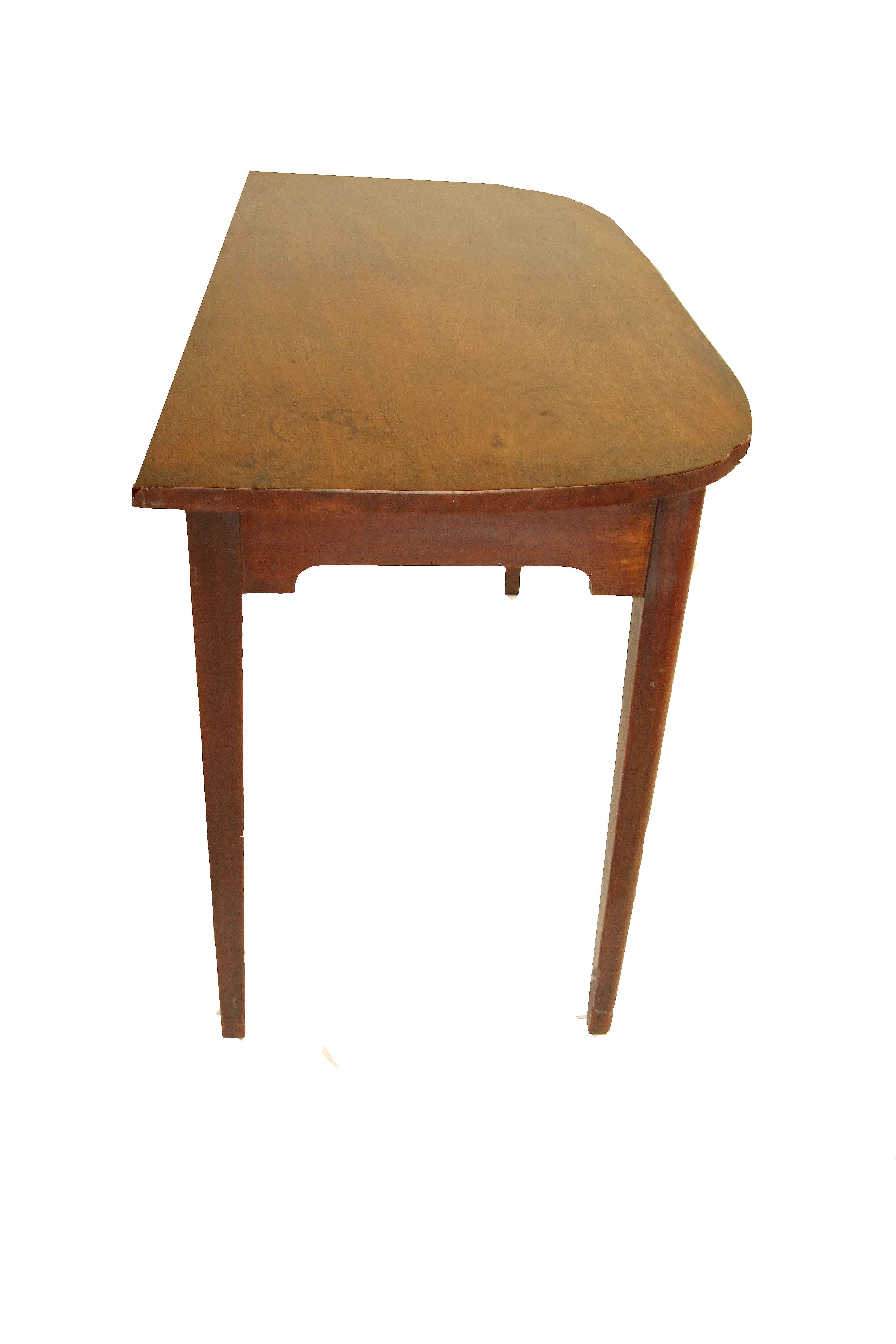 English Hepplewhite Demi-Lune Table For Sale 3