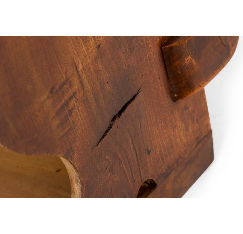Sillón inglés Hepplewhite Elm Wood Leather Seat Commode en venta 5