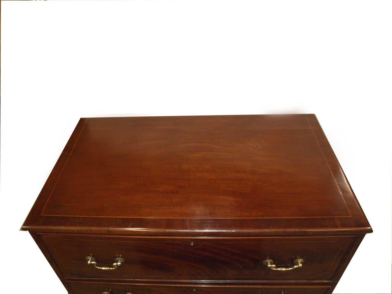 English Hepplewhite Inlaid Butler's Desk In Good Condition In Wilson, NC