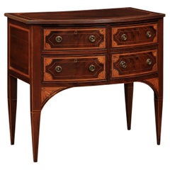 English Hepplewhite Mahogany Server with Satinwood Inlay, Cellarette Drawer