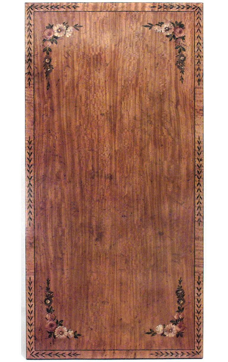 Britannique Table basse anglaise de style Hepplewhite en bois de citronnier avec base en forme de lyre en vente