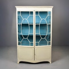 English Hepplewhite-Style Painted Display Cabinet