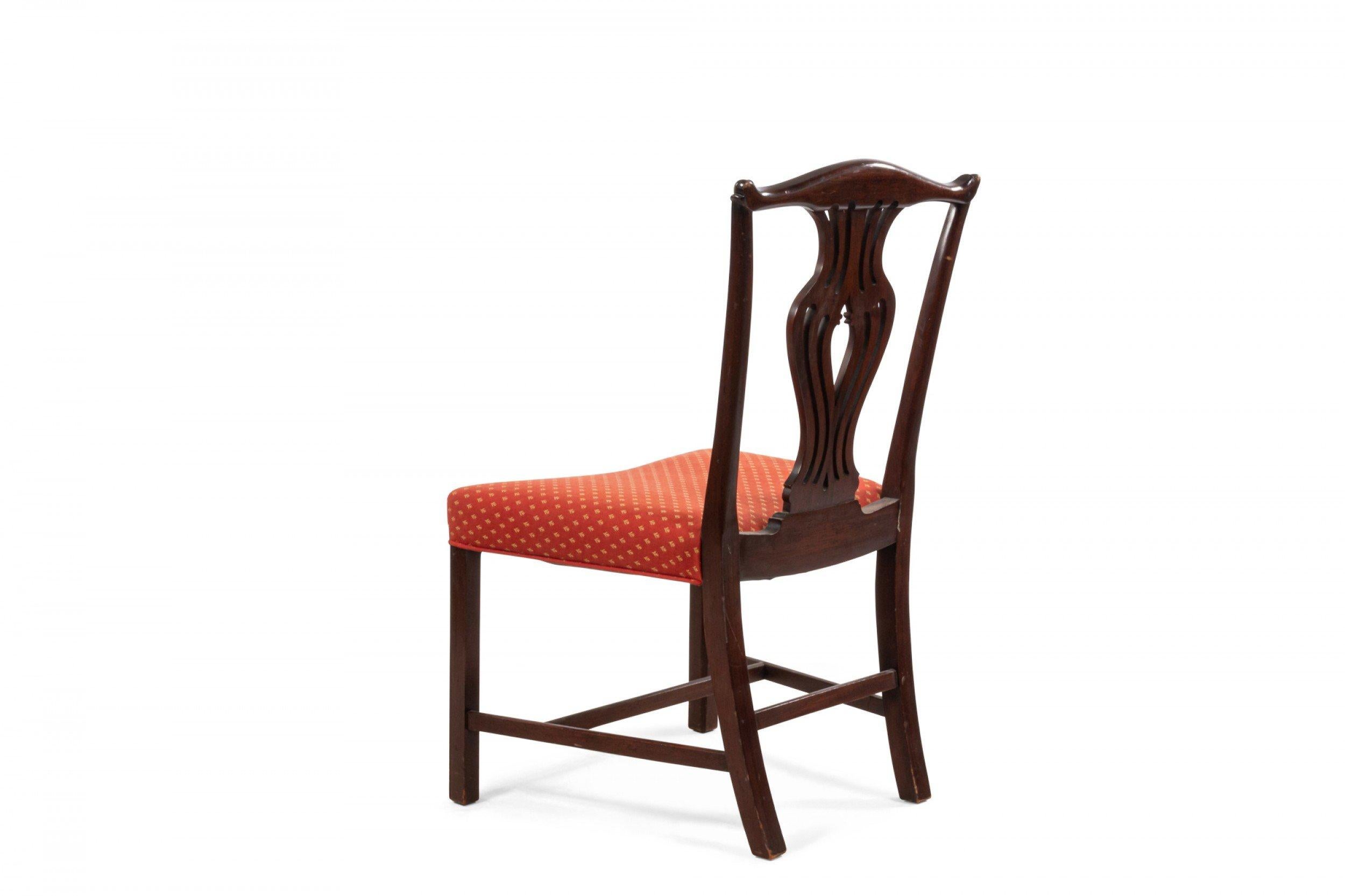 20th Century Set of 10 English Hepplewhite Style Splat Back Mahogany Dining Chairs