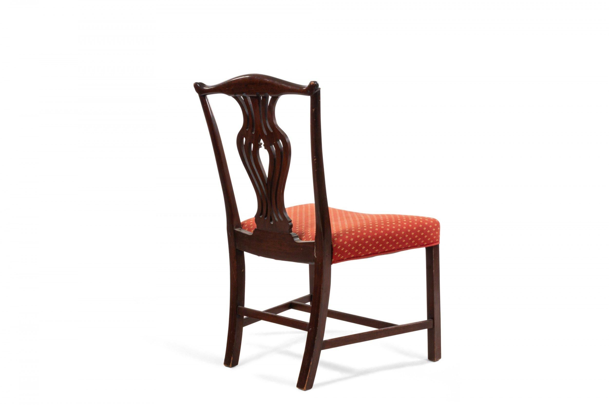 Set of 10 English Hepplewhite Style Splat Back Mahogany Dining Chairs 1