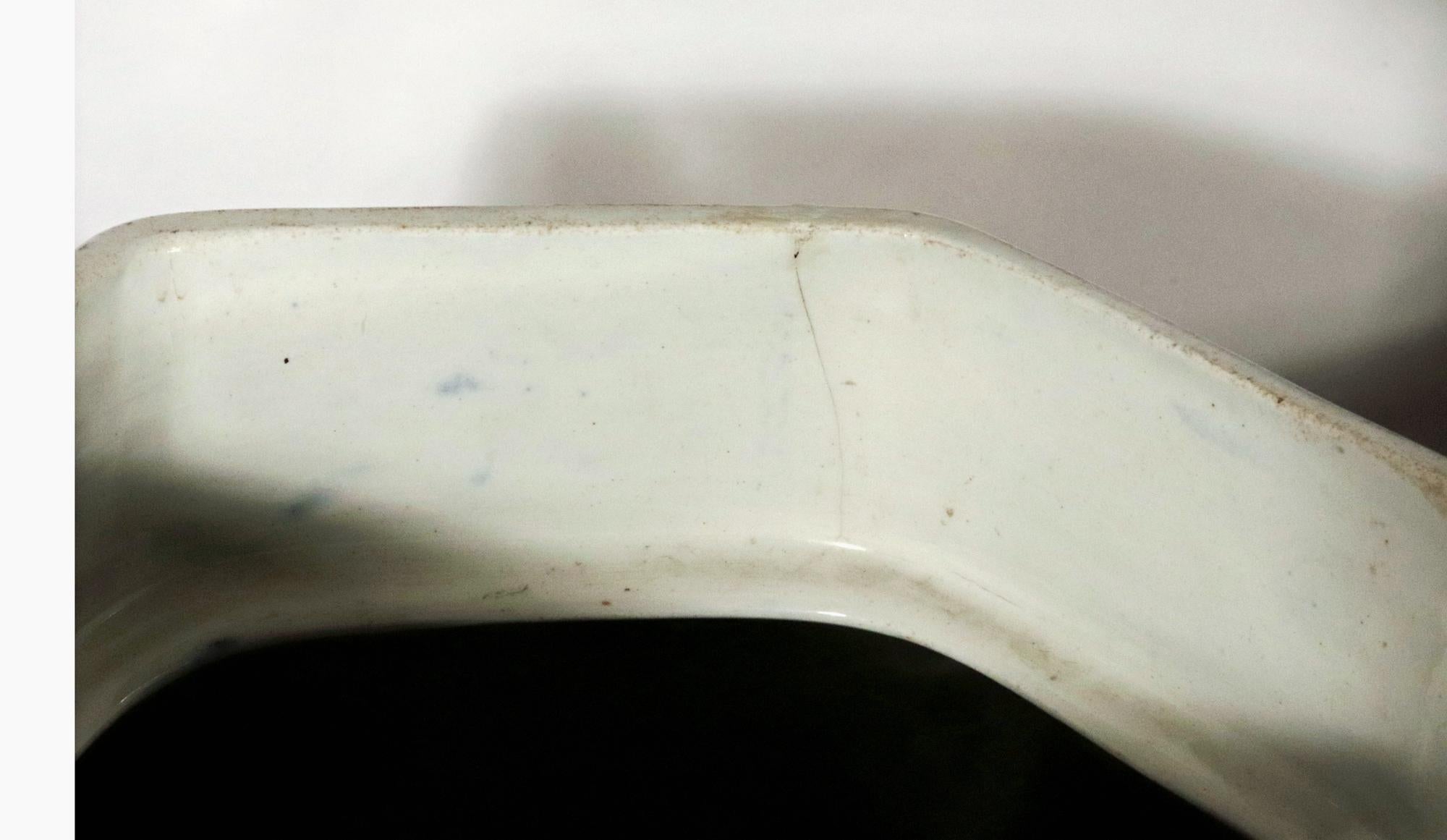 Vases et couvercles hexagonaux anglais en pierre de fer  Mason's Ironstone ou Ashworth en vente 9