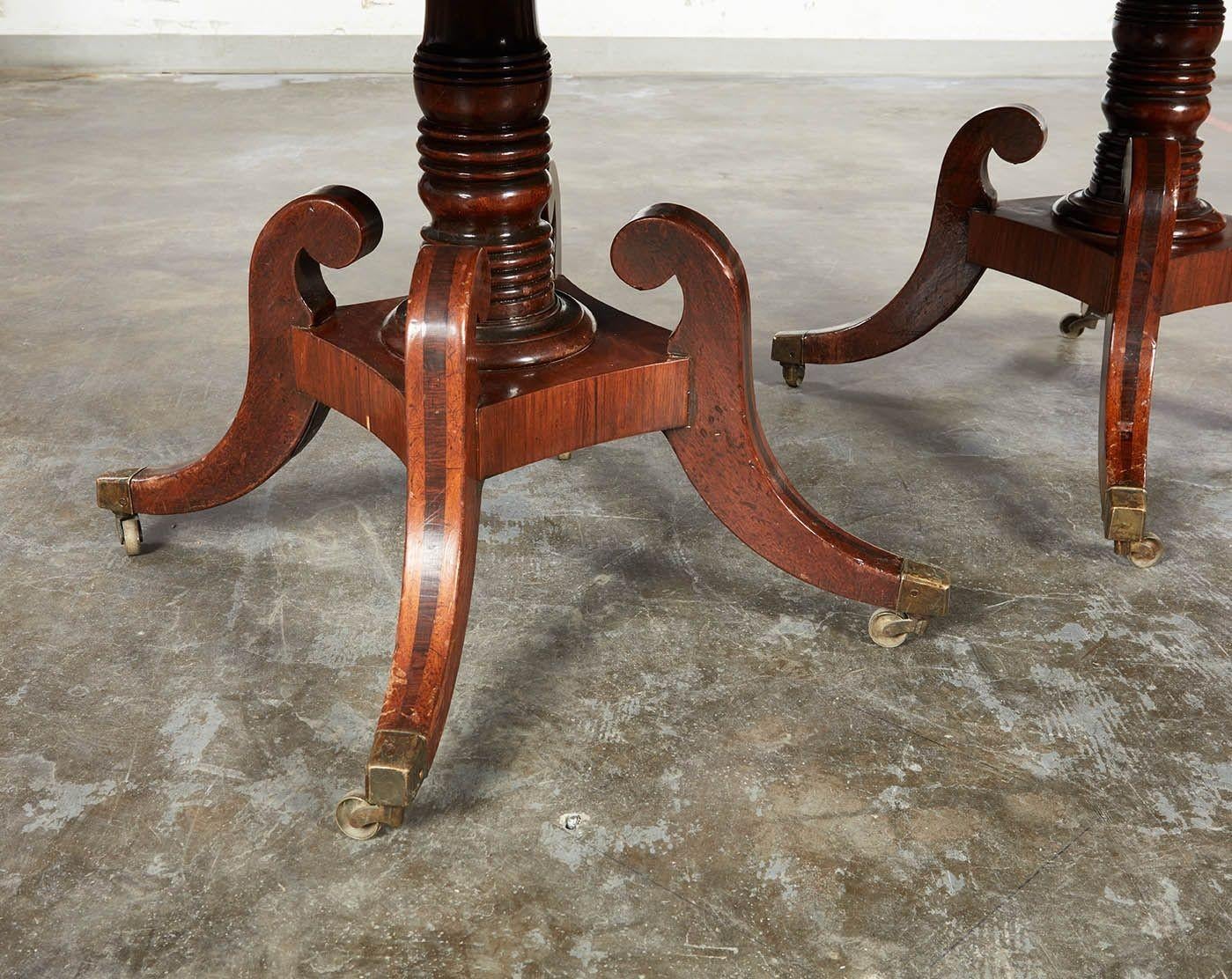 English High Style Regency Padouk Dining Table For Sale 2