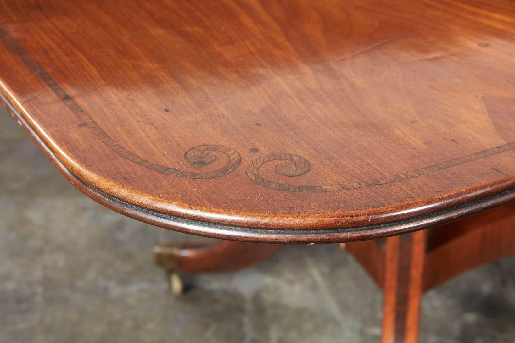 English High Style Regency Padouk Dining Table For Sale 3