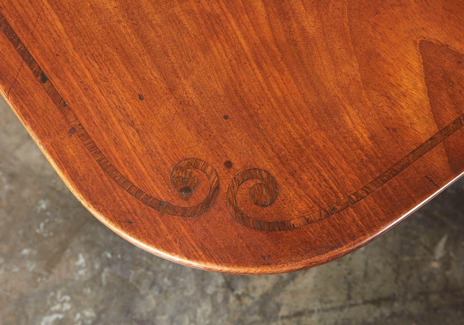 English High Style Regency Padouk Dining Table For Sale 4