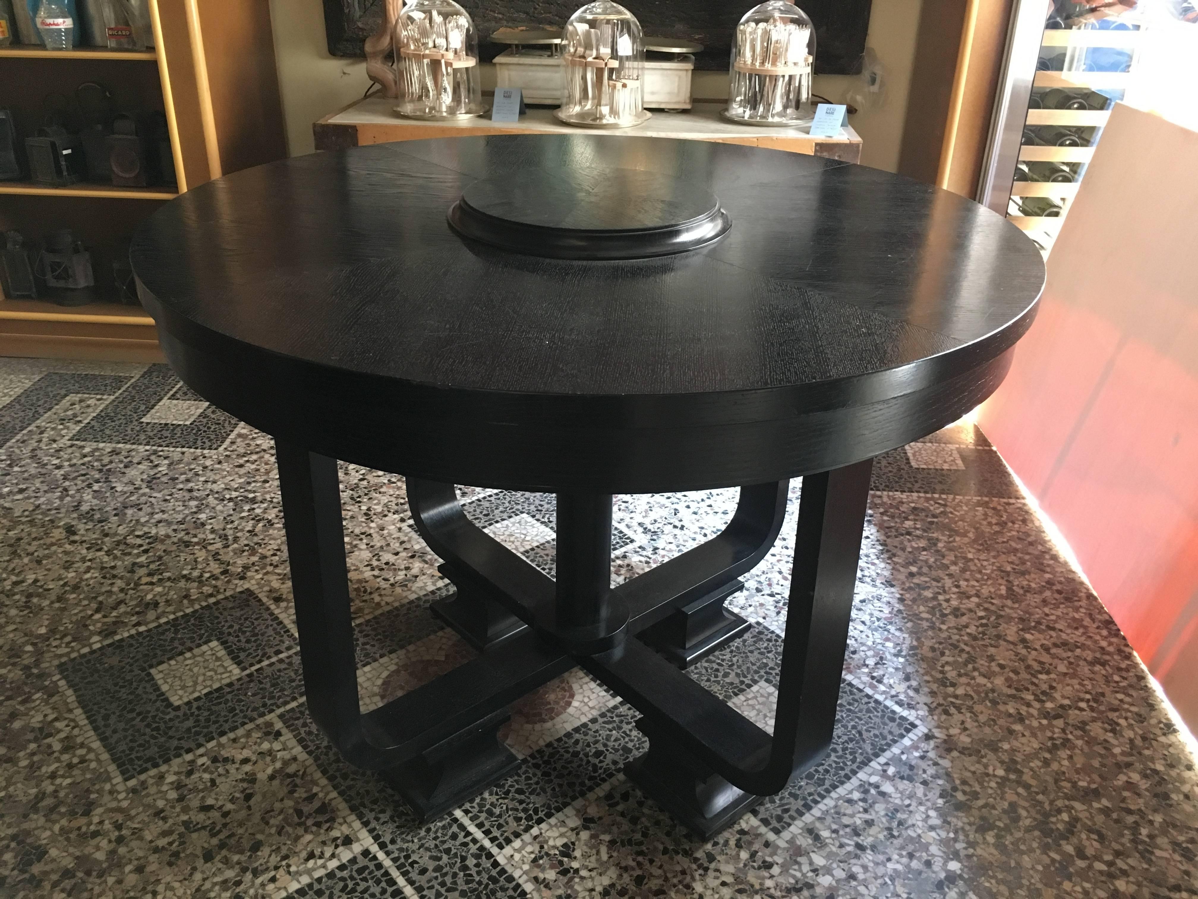 English High Table in Black Painted Durmast Wood Coming from a Ralph Lauren Shop 6