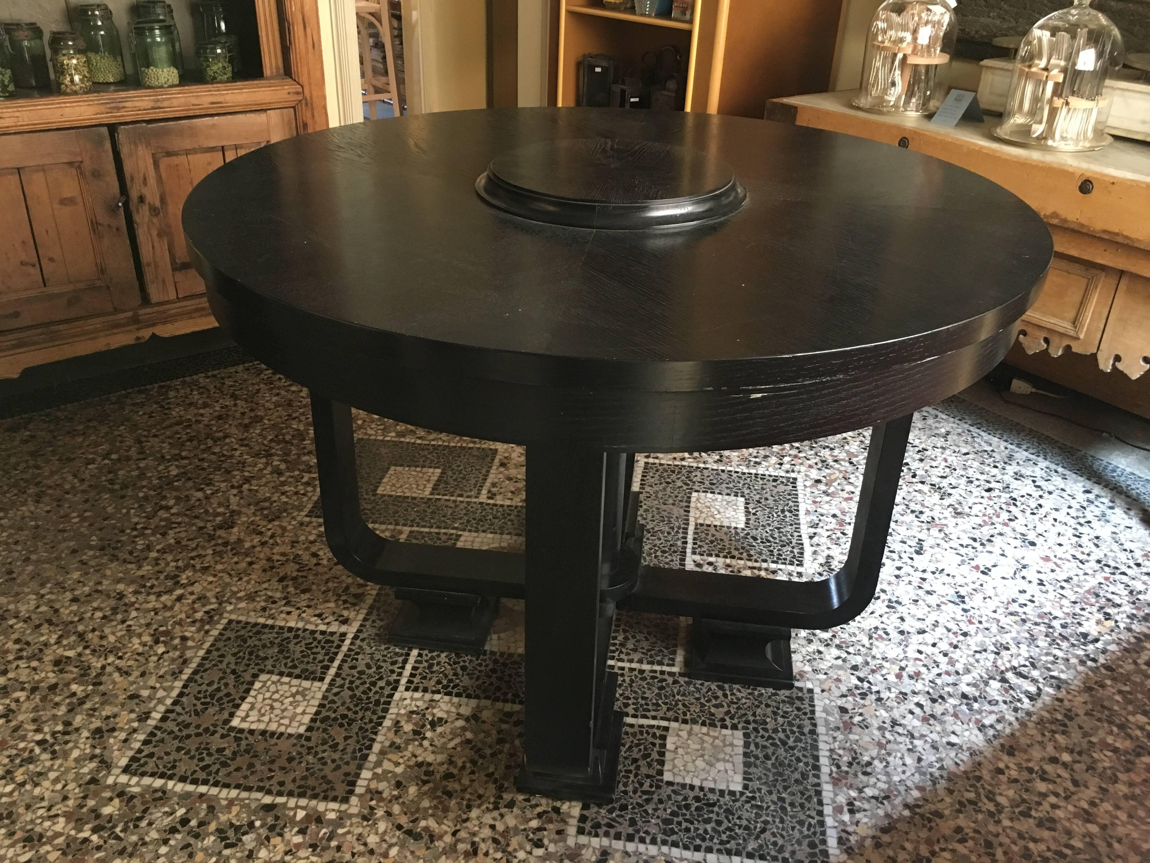 English High Table in Black Painted Durmast Wood Coming from a Ralph Lauren Shop 7