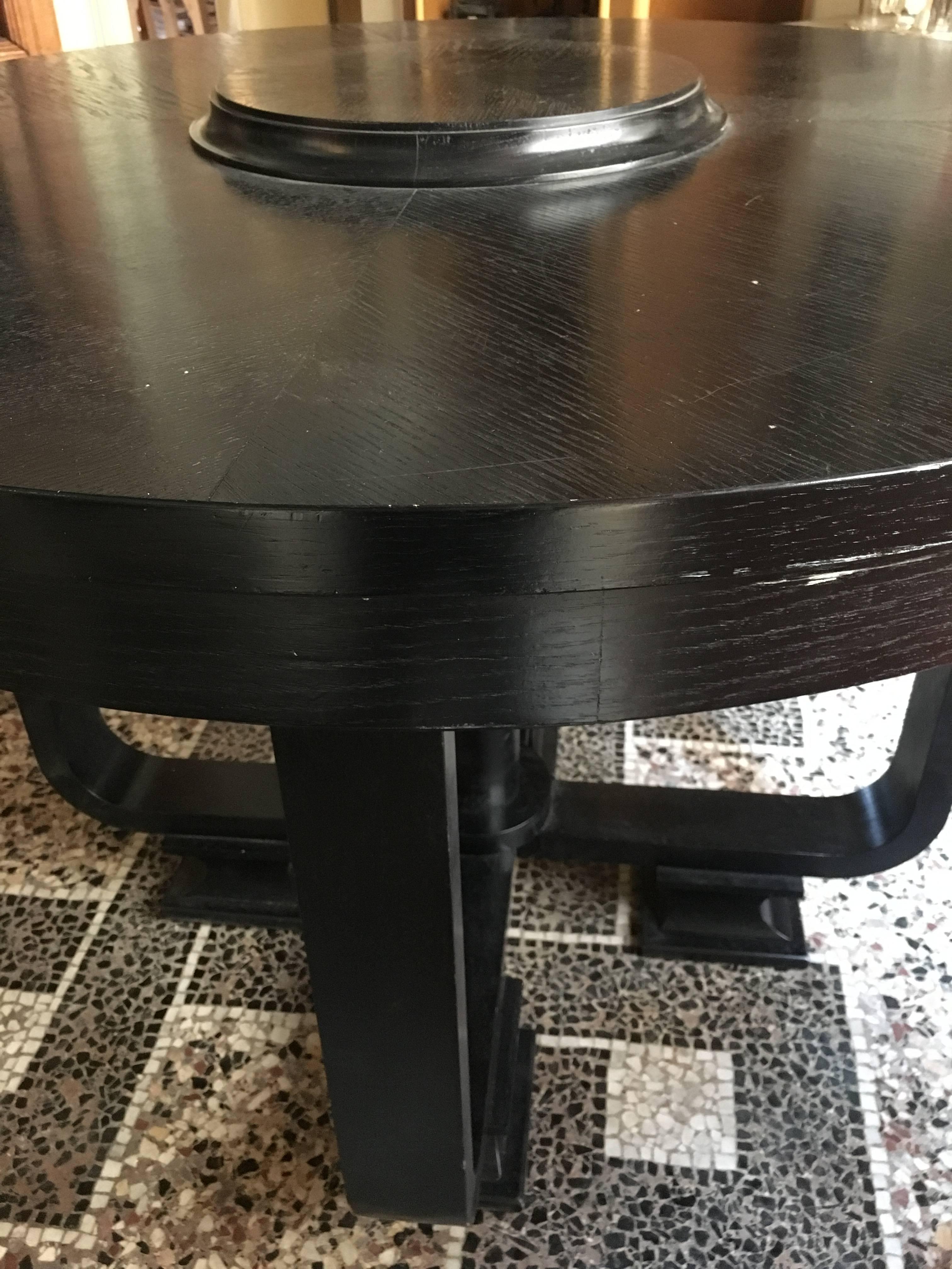 English High Table in Black Painted Durmast Wood Coming from a Ralph Lauren Shop 8