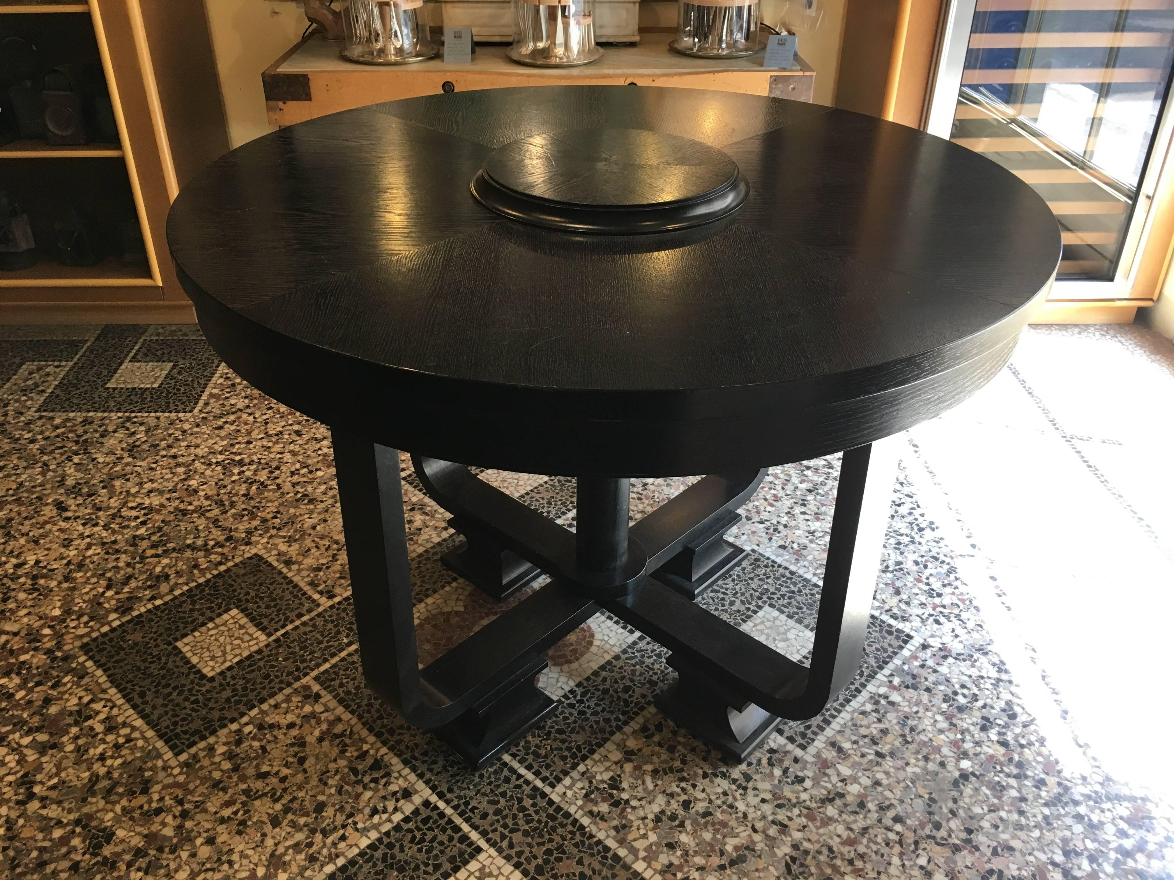 English High Table in Black Painted Durmast Wood Coming from a Ralph Lauren Shop 2