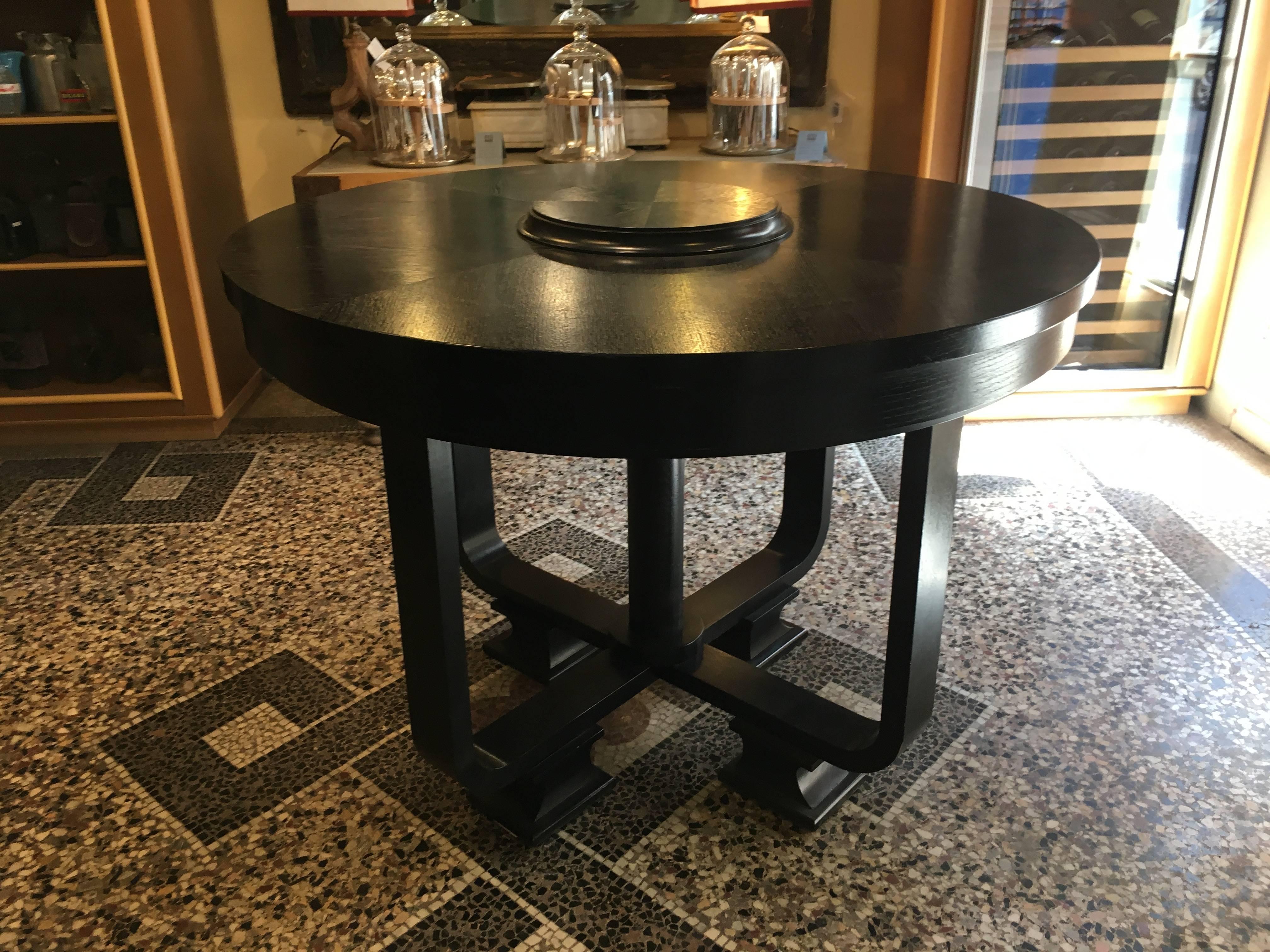 English High Table in Black Painted Durmast Wood Coming from a Ralph Lauren Shop 3