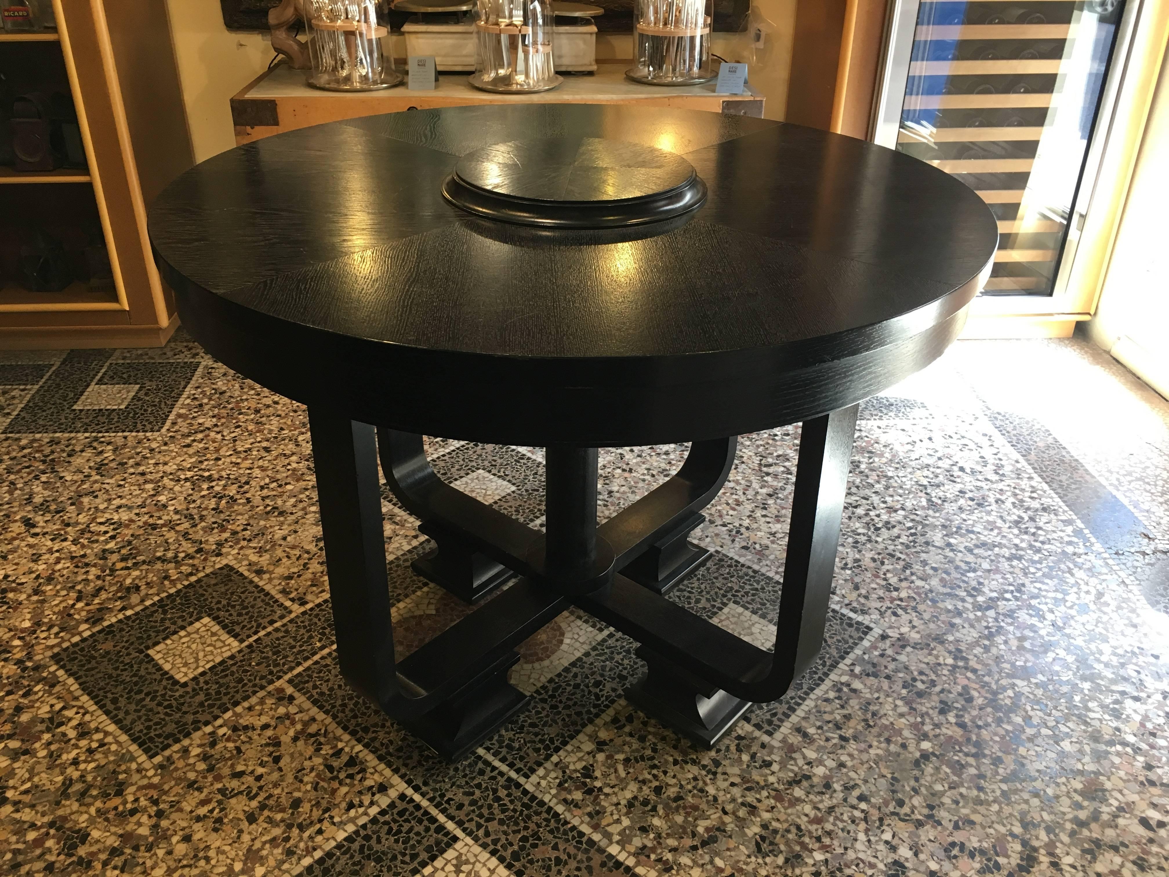 English High Table in Black Painted Durmast Wood Coming from a Ralph Lauren Shop 4