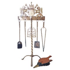 Metal Fireplace Tools and Chimney Pots