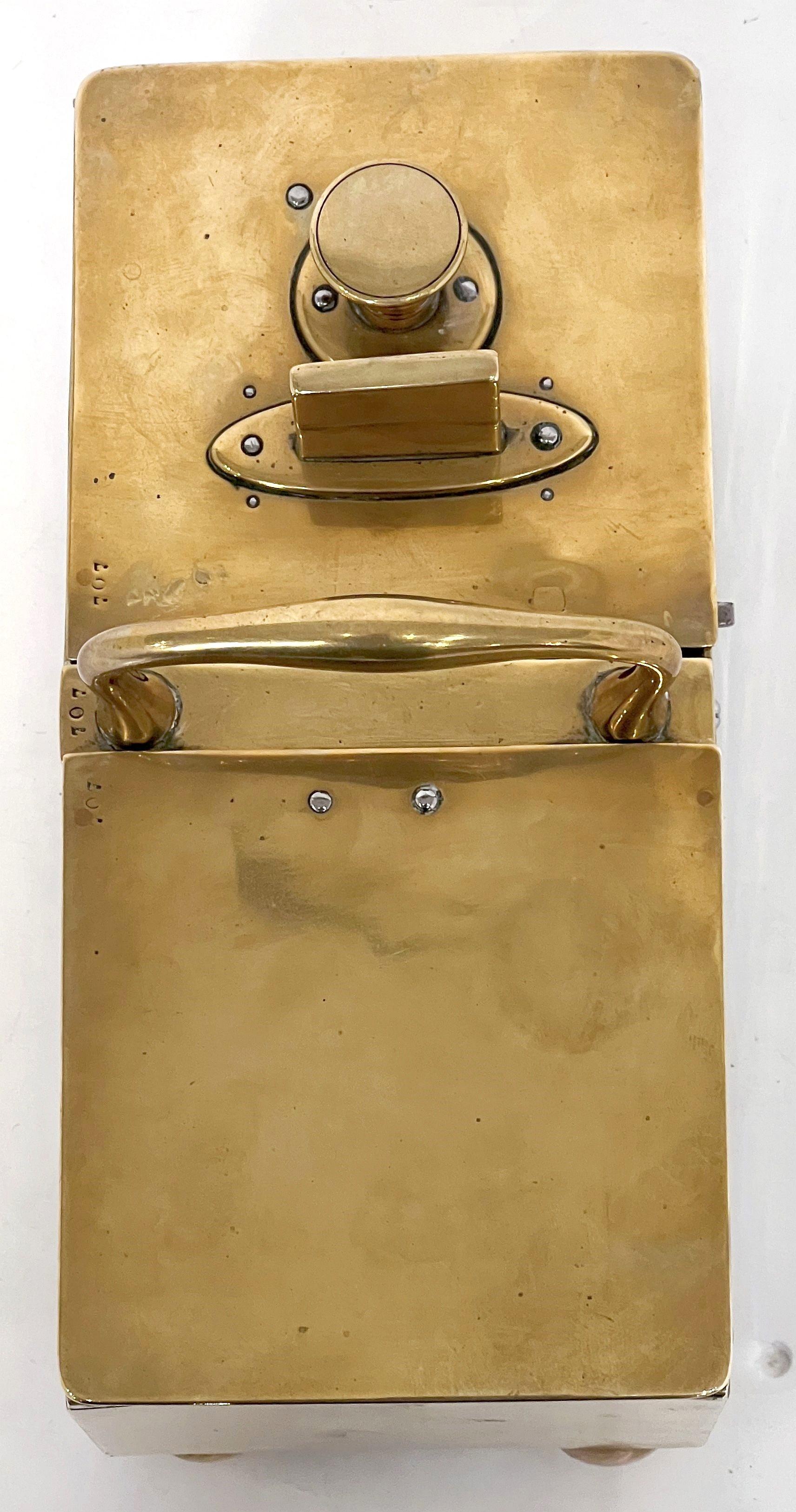 English Honesty Box or Dispenser of Brass from the Georgian Era For Sale 5
