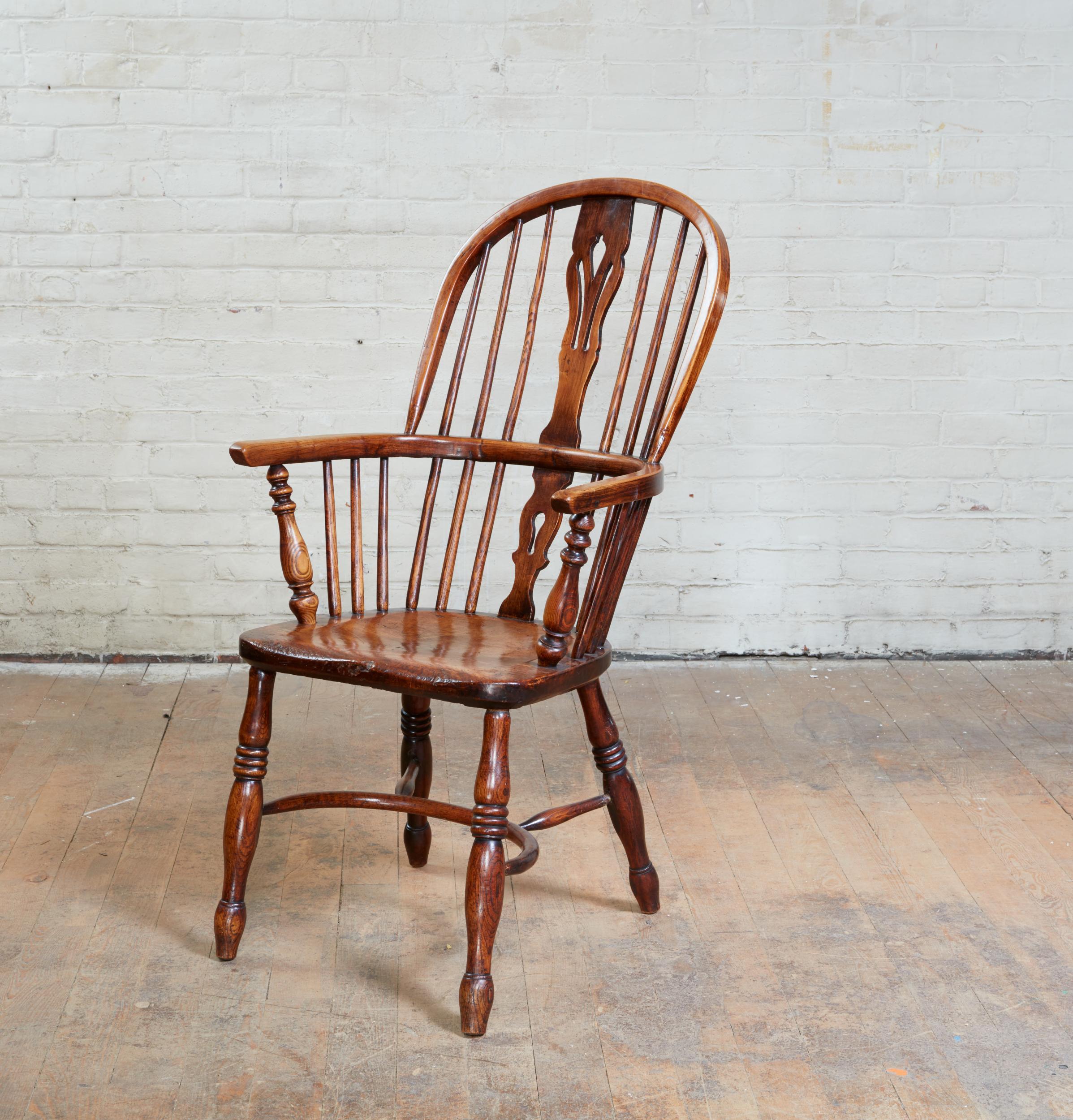Country English Hoop Back Windsor Armchair