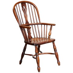 Antique English Hoop Back Windsor Armchair