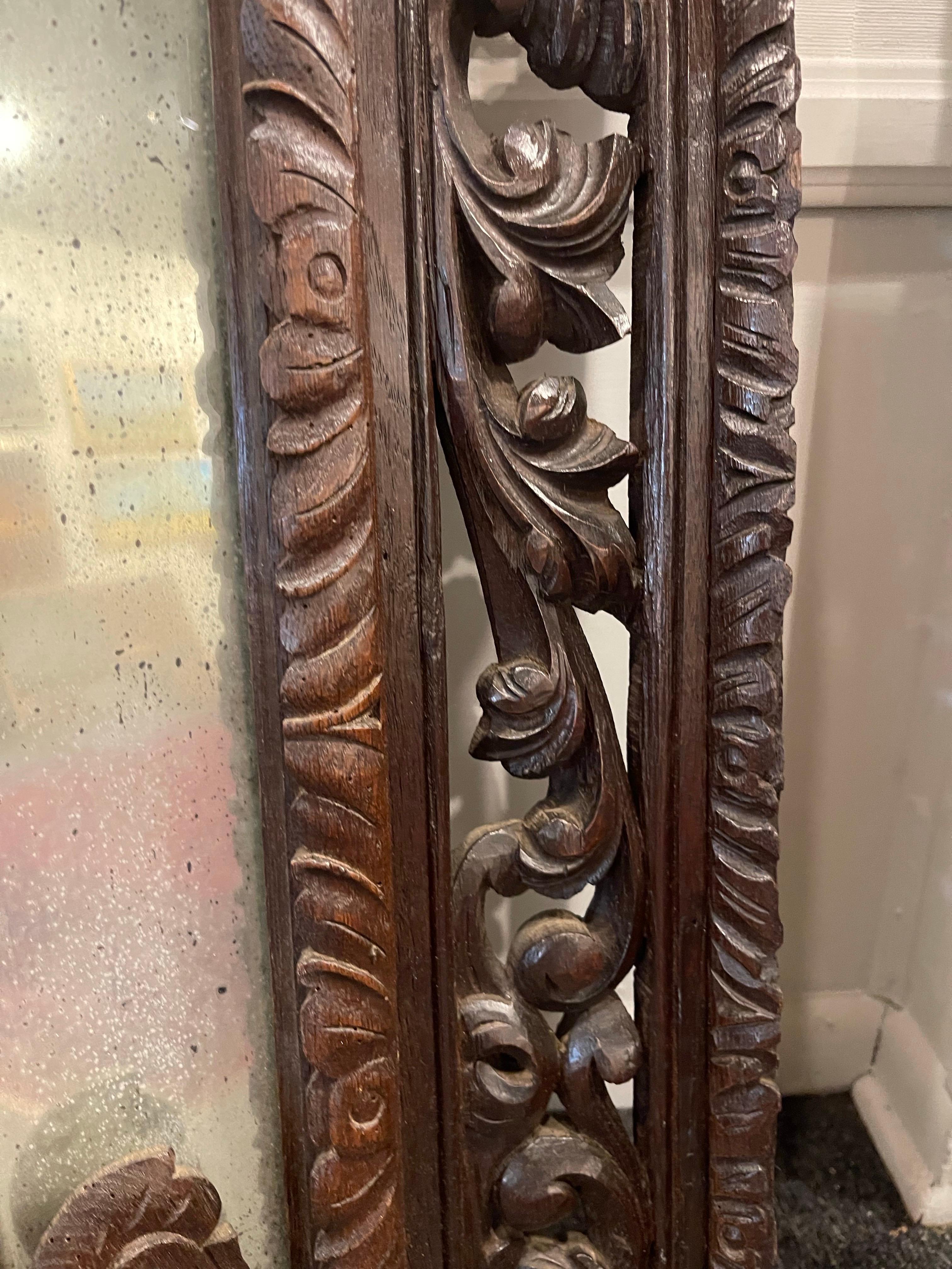 Miroir horizontal ou vertical en Oak Oak, 19ème siècle en vente 1