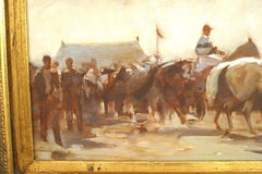 English Horse Jockey Oil Painting