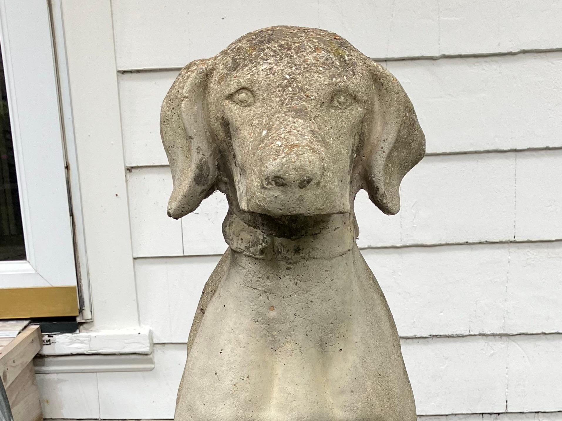 Scultura di cane da caccia inglese 1